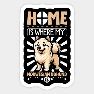 Home is with my Norwegian Buhund Sticker